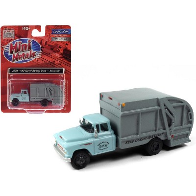 1957 Chevrolet Garbage Truck "Oceanside Dept of Public Works" Light Blue and Gray 1/87 (HO) Model by Classic Metal Works