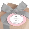 Big Dot of Happiness Pink Winter Wonderland - Holiday Snowflake to and from Favor Gift Tags (Set of 20) - 3 of 4