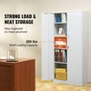 VEVOR Metal Storage Cabinet, Steel Locking Storage Cabinet with 2 Magnetic Doors and 4 Adjustable Shelves,71'' Metal Cabinet 200 lbs Capacity, White - 3 of 4