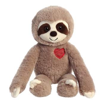 Aurora Valentines 12" Sweety Sloth Brown Brown Stuffed Animal