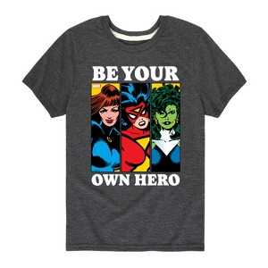 Boys' - Marvel - Be Your Own Hero Short Sleeve Graphic T-Shirt - 1 of 4