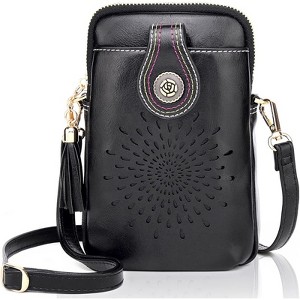 BEAFUP Small Crossbody Bags for Women, Lightweight Vegan Leather Cell Phone Purse, Cute Purses with Tassels - 1 of 4