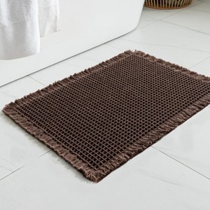 BAGOKIE Set of 2 Waffle Bathroom Rugs & Mats - 1 of 4