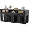 Acekool 71" Double Dog Crate Furniture, Heavy Duty Indoor Dog Kennel with Storage, Pet Cage End Table TV Stand - 2 of 4