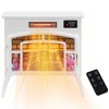 HOMCOM Electric Fireplace Stove, Freestanding Infrared Fireplace Heater with Realistic Flame Effect & Adjustable Temperature, 1500W - 4 of 4