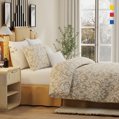 Color Sense 100% Cotton Percale Printed 3-Piece Duvet Cover Set