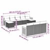 vidaXL Garden Sofa Set Black Poly Rattan with Cream White Cushions PE Rattan - 3 of 4