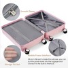 Whisen Luggage Set of 3, 20, 24, 28inch with USB Port,ABS Hard Shell Luggage with Spinner Wheels - 3 of 4