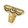 Ross-Simons Black Enamel Filigree Ring in 18kt Gold Over Sterling - 3 of 4