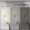 LLHZSY Curve Linear Modern LED Wall Light 23 3/5 in W Bathroom Vanity Light-Dimmable-6000K Cool White Lights/3000K Warm White Lights-Black/Gold/Nickel - 4 of 4