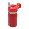 Built 12Oz Stainless Steel Cascade Tumbler with Straw Lid, Red - 2 of 4