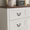 6-Drawer Dresser, Compact Bedroom Storage, Off-White & Brown - 4 of 4