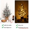 24 Inch Table Top Christmas Tree, Pre-Lit Snow Flocked Artificial Xmas Tree with 50 Warm White LED Lights - 4 of 4