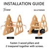 Tirrinia Christmas Tree-Shaped Bamboo Wine Rack - 6 Bottle Freestanding Holder for Kitchen, Bar & Home Storage - 3 of 4