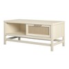 Ameriwood Home Lennon Coffee Table, Ivory Oak and Faux Rattan - 4 of 4