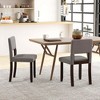 Costway Wooden Dining Chair Set of 2/4 with Acacia Wood Frame Padded Seat & Back Home - 4 of 4