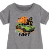 Girls' - Hot Wheels - Halloween Graphic Short Sleeve Fleece Dress - 2 of 4