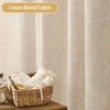 Aoibox Linen Shower Curtain in Beige, Boho Farmhouse Style Fabric Bathroom Decor, Cream Cloth Liner, Soft and Skin-Friendly - 2 of 4