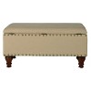 Large Rectangle Storage Bench with Nailhead Trim - HomePop - 3 of 4