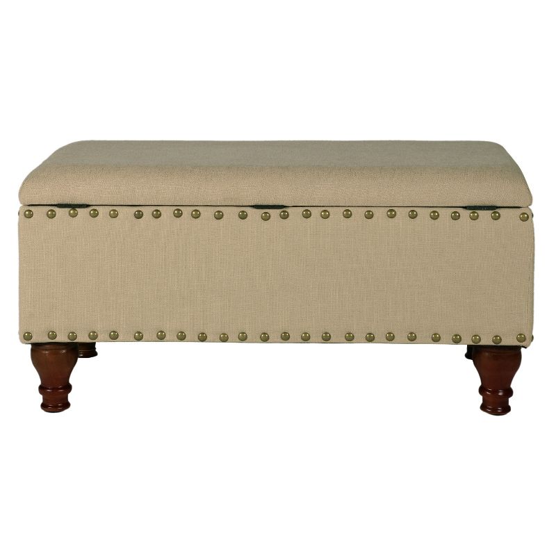 Large Rectangle Storage Bench with Nailhead Trim - HomePop, 3 of 11