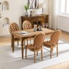 NicBex Set of 2 French Style Velvet Dining Chairs, Antique Painted Solid Wood Kitchen Side Chairs, Nailhead Trim & Steel Spring Cushion - 3 of 4