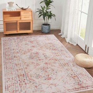 LunaLulinlk Beige Washable Rug 5x8 Area Rug (Beige, 5' x 8') - 1 of 4