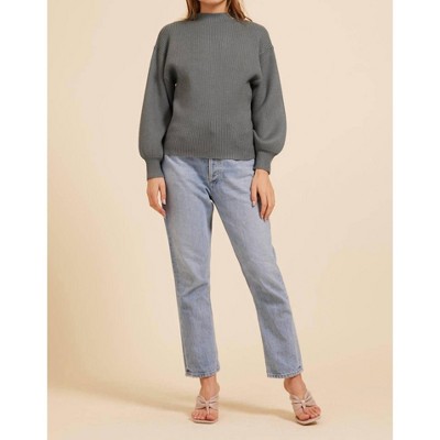 Women's Mock Neck Sweater - moodie