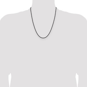 Chisel Stainless Steel Polished Black IP-plated 1.5mm 22" Square Wheat Chain Necklace - 1 of 4