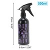 Unique Bargains Comb Pattern Hair Spray Bottles 500ml Black Purple 1 Pc - 4 of 4