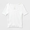 Women's Slim Fit Ribbed Seamless Scoop Neck T-Shirt - A New Day™ - 4 of 4
