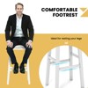 Tangkula 4 PCS Saddle Bar Stools Bar Height Backless Island Pub Chairs Kitchen Gray - 4 of 4