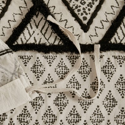 Marta Full/Queen Cotton Nordic Textured Duvet Cover Set