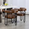 LOVMOR House Hold Contemporary Designed Chenille Fabric Upholstered Accent/Dining Chair/Kitchen Armchair for Living Room set of 2 - 2 of 4