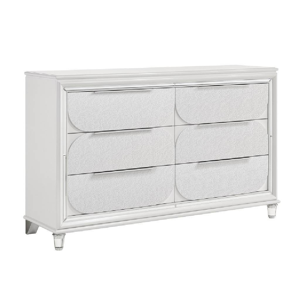 Photos - Wardrobe 64.33" Tarian Decorative Storage Drawer Pearl White Finish - Acme Furniture