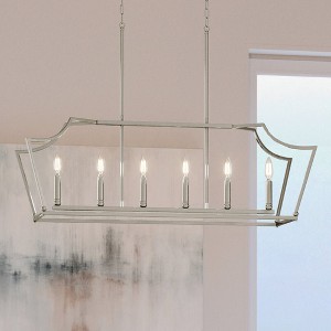 Urban Ambiance Luxury Transitional Chandelier 15.125''H x 42''W,  Brushed Nickel Finish,  Coronado Collection, UHP4271 - 1 of 4