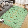 Insect Area Rug Washable Rugs, Botanical Non Slip Stain Resistant Large Carpet for Living Room Bedroom Dining Room Nursery Farmhouse Hallway Entryway - 2 of 4