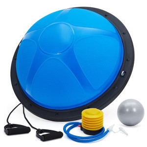 23-Inch Balance Ball, 1600 Lbs Inflatable Half Exercise Ball Balance Trainer with Nonslip Base, Half Yoga Ball Strength Training Equipment, Blue - 1 of 4