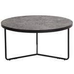 Flash Furniture Providence Collection 31.5" Round Indoor Living Room Coffee Table in Faux Concrete Finish
