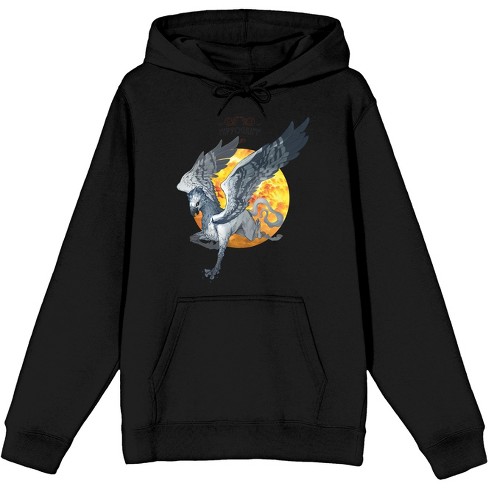 Harry Potter Magical Creature Hippogriff Men's Black Hooded Sweatshirt-S