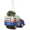 Northlight Delivery "USPS Mail" Truck with Tree Glass Christmas Ornament - 5" - Blue and White - 4 of 4