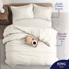 American Soft Linen Luxury Ultra Soft 100% Cotton Sateen Weave Solid Duvet Cover Set - Includes 1 Duvet Cover & 2 Pillow Sham Set - 3 of 4