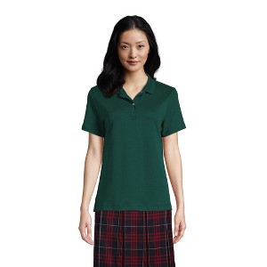 Lands' End School Uniform Women's Short Sleeve Feminine Fit Interlock Polo Shirt - 1 of 4