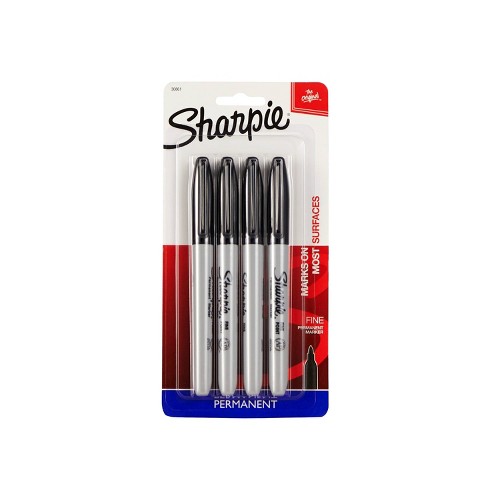 Sharpie 4pk Permanent Marker Black, Size: 4ct
