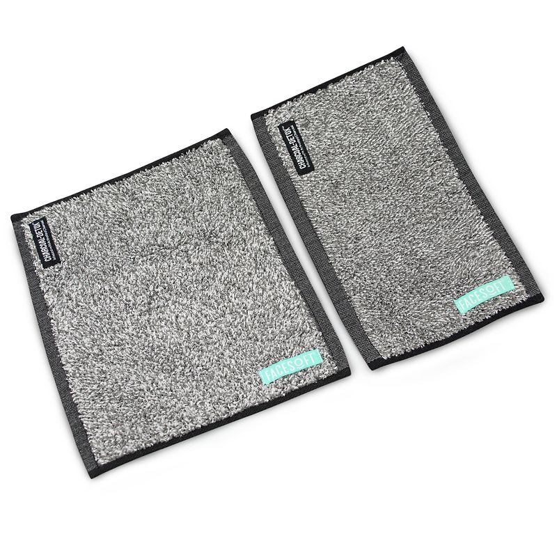 FACESOFT Mini and Nano Detox Sweat Charcoal Towel Multipack for Gym, 2 Pc, 1 of 10