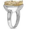 EVERLY JEWELRY | Sterling Silver w/ 3-1/2 CT TGW 15.5mm Cushion Golden Color Druzy Gemstone Fashion Ring - 2 of 4