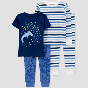 Carter's Just One You® Toddler Boys' 4pc Cotton Pajama Set - 1 of 3