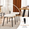 Okak Faux Leather Upholstered Cushion Small Dining Chair with Metal Frame,Set of 2 Accent Dining Chairs for Dining Room,Kitchen - 3 of 4