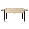 DOMETOUR Raised Garden Bed, Wood Planter Boxes with Shelf for Herbs, Vegetables, Flowers - Outdoor Patio, Deck, Balcony - 3 of 4