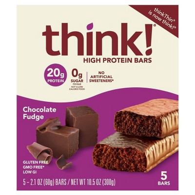 think! High Protein Chocolate Fudge Bars - 5ct