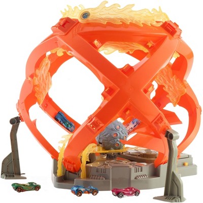 hot wheels corkscrew crash target